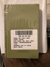 7530-00-222-3521 Federal Supply Service Military Green Notebook Hardcover 8