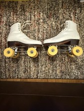 Vintage Oberhamer Roller Skates 7.5C Snyder Skate Co Satin Roll 63 Wheels Case picture
