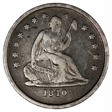 1840O Seated Liberty Quarter 25C Raw picture