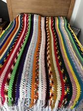 Handmade Vintage Crochet Afghan Blanket – 60