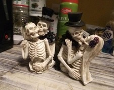 2 Ashland Halloween Wedding Skeleton Couples Bride Groom Bride Groom picture