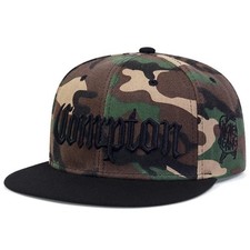Compton Embroidery Snapback Baseball Cap Hip Hop Flat Bill Adjustable Sun Hat picture