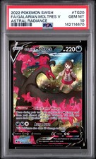 2022 Pokemon Astral Radiance Galarian Moltres V Full Art TG20 PSA 10 GEM MINT picture