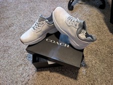Coach C270 Sig Tech Runner Sneakers - Chalk / Optic White - Women's 10 B, NEW picture