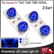 2SET Watermelon LED Dome Light Kit For Kenworth W900L T660 T680 T880 Custom Blue picture