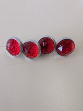 Red fox Glass jeweled reflectors four pieces picture