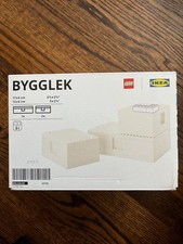 LEGO IKEA BYGGLEK Boxes With Lid Set of 3 (703.721.86) NWT Unopened Sealed picture