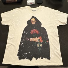 Kanye West Yeezus Tour Reaper Tee T-Shirt White Splatter Print Size XL 2013 Rare picture