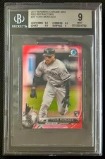 Yoan Moncada 2017 Bowman Chrome Mini #25 RED Refractor Ref ROOKIE RC /10, BGS 9 picture