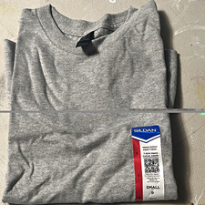 Gildan Heavy Cotton Adult T-Shirt Heavyweight Gray S Crew Neck Short Sleeve picture