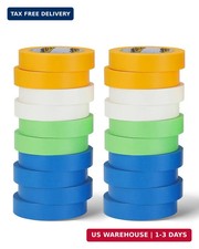 EFOK 20 Rolls Painters Tape 1 Inch Colored Bulk Masking Paint Tape 55 Yds picture