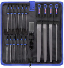 18PCS File Set, Carbon Steel Files w/ 4 Large, 12 Needle Files, Brush & Bag picture