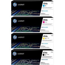 HP 414X Genuine OEM High Yield Toner Set CMYK 4-Pack New picture