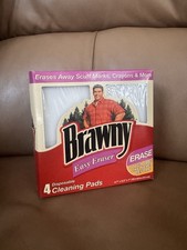 Vintage Brawny Easy Eraser 4 Cleaning Pads 2004 Discontinued Original Box RARE picture