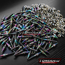 M7x1x31 Neochrome 12 SPIKED Point Wheel Bolts & M7 Wheel Nuts for 2/3 40pcs picture