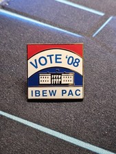  IBEW LOCAL PAC '08 2008 UNION LU LAPEL PIN INTERNATIONAL ELECTRICAL WORKERS  picture