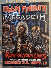 Iron Maiden Run For Your Lives World Tour 2025-26 Hershey PA Sept 15 Poster picture