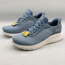 Skechers Women's 10 Sneakers Slip Ins Blue Hands Free Comfort Bobs 117504 picture