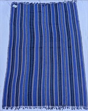 Casa Flor Ixcaco Handwoven Artisan Cotton Mayan Blanket from Guatemala ~84x58