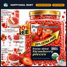 Freeze-Dried Strawberry Pieces 19.2oz Bulk - 100% Fruit, No Added Sugar, Non-GMO picture