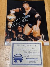 Dwayne “THE ROCK” Johnson Signed Rare Autographed 8x10 Champion Photo (COA) SCW picture