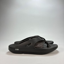 OOFOS OOriginal Black Comfort Flip Flops Recovery Sandals Men's Size 8 Thong picture