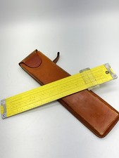 Vintage Pickett N3-ES Dual-Base Speed Rule Slide Rule w/ Leather Case 1959 USA picture