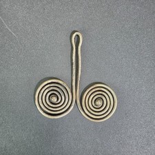 Antique Batak Padung Padung Silver Earring Sumatra Indonesia Tribal Spiral picture