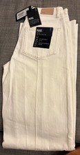  PAIGE high rise wide leg off white cotton jeans SASHA, size 25, new with tags picture