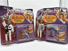 1986 Remco Karate Kid Mr Miyagi and Daniel Sealed w/ Break Away Pole SEALED RARE picture