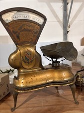 Antique W&T Avery Toledo 1lb Counter Shop Scales with Original Metal Pan picture
