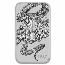 2025 Australia 1 oz Silver Dragon Rectangular Coin BU picture