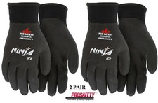 2- Ninja Ice Fully Palm Coated Insulated Cold Weather Winter Safety WORK GLOVES picture