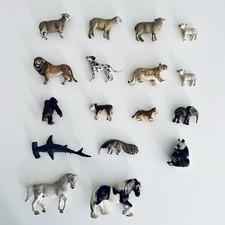 Lot x17 Figures Animals Schleich official genuine Zoo dog lion tiger horse panda picture