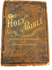 Antique 1895 Wilmore's Analytical Reference Bible Concordance Maps picture