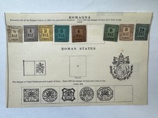 Old Italy Papal States 1859 MH STAMP LOT: 8 Antique Hinged Unused(?) 1 ST-1119 picture