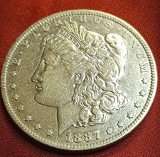 *1887-O Morgan Silver Dollar AU Condition 90% Silver 26.52 gm Weight picture