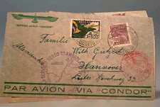 1933 Brazil ~ Germany Flown Graf Zeppelin LZ 127 Cover Syndicato Condor Hannover picture