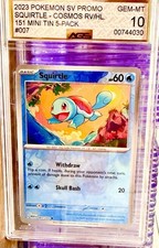 2023 Pokemon 151 Squirtle Cosmos Holo Promo #007 AGS 10 GEM MINT Scarlet Violet picture