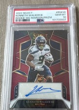 2022 Panini Select - Rookie Signatures Kenneth Walker III #RS-KW Maroon Prizm... picture