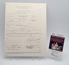 Vintage Hercules Hernandez Signed Wrestling Contract – Houston TX JSA COA picture