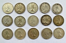 Lot of 15 Canada Quarters 25 Cent Coins 80% Silver picture