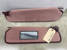 OEM CHEVY GMC G10 G20 G30 VAN SUNVISORS PAIR DARK RED / CRIMSON / CARMINE CLOTH picture