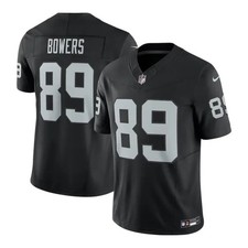 HOT Men's #89 Brock Bowers Black Player SportShirt Jersey. picture