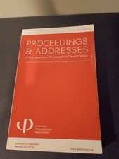 Proceedings and Addresses of The American Philosophical Association 2019 PB  picture
