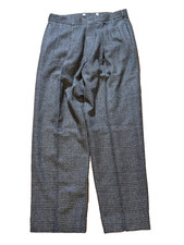 Polo Ralph Lauren vintage gray check pleated flannel trousers 32