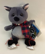 Snowden And Friends Plush Christmas Ice Skating Raccoon 1996 NOS Gray picture