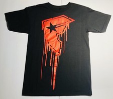 FAMOUS STARS & STRAPS Mens Black Graphic S/S Cotton T Shirt Travis Barker SZ S picture