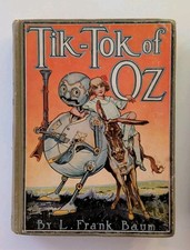 1914 Tik-Tok Of Oz by L. Frank Baum 1st Edition Color Illustrated Hardcover Book picture