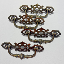 SET OF 4 Keeler Brass Company Ornate Vintage Repro 7” Drawer Pull 5” C-C picture
